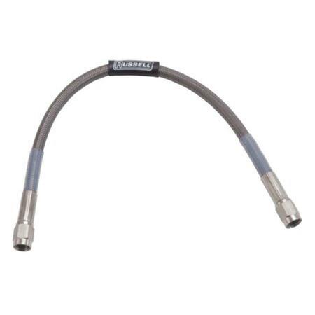 RUSSELL-EDEL 21 in. Straight -3AN to -3AN Competition Brake Hose Assembly, Blue R62-656052